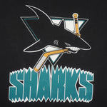 NHL (Apex One) - San Jose Sharks Hockey Hooded Jersey 1990s Medium Vintage Retro Hockey