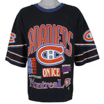 NHL (Ravens) - Montreal Canadiens Attitude On Ice Hockey Jersey 1990s Large Vintage Retro Hockey