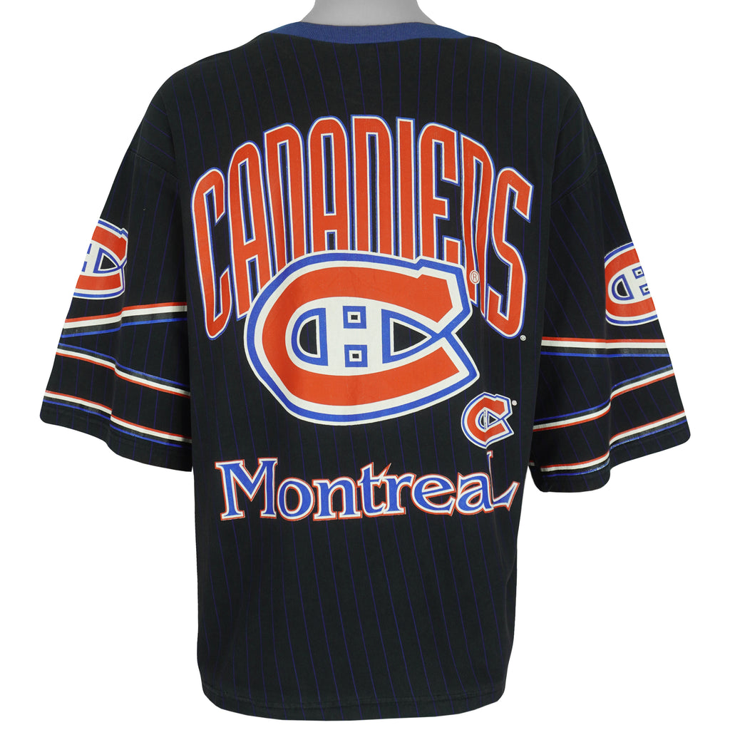 NHL (Ravens) - Montreal Canadiens Attitude On Ice Hockey Jersey 1990s Large Vintage Retro Hockey