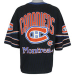 NHL (Ravens) - Montreal Canadiens Attitude On Ice Hockey Jersey 1990s Large Vintage Retro Hockey