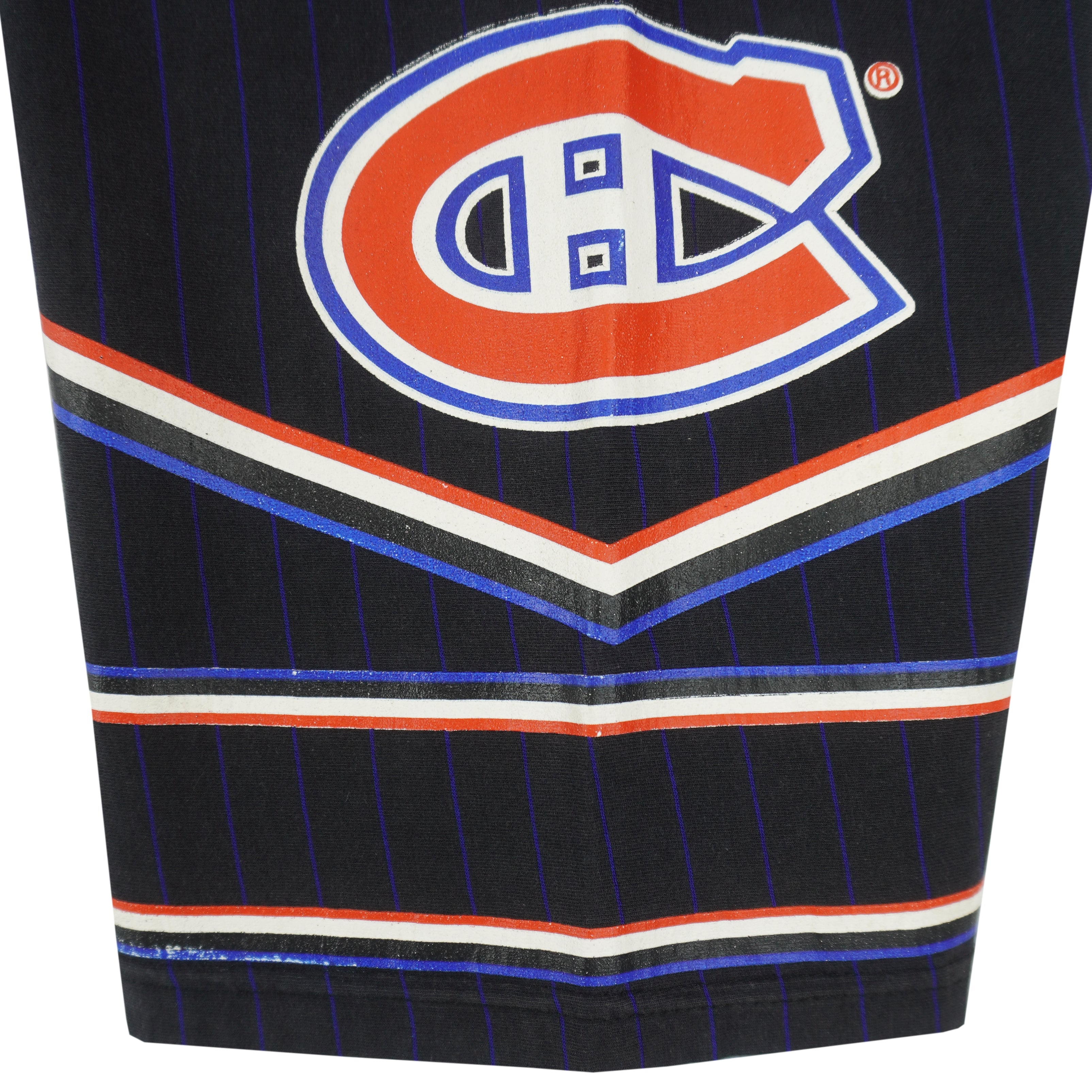 NHL (Ravens) - Montreal Canadiens Attitude On Ice Hockey Jersey 1990s Large Vintage Retro Hockey