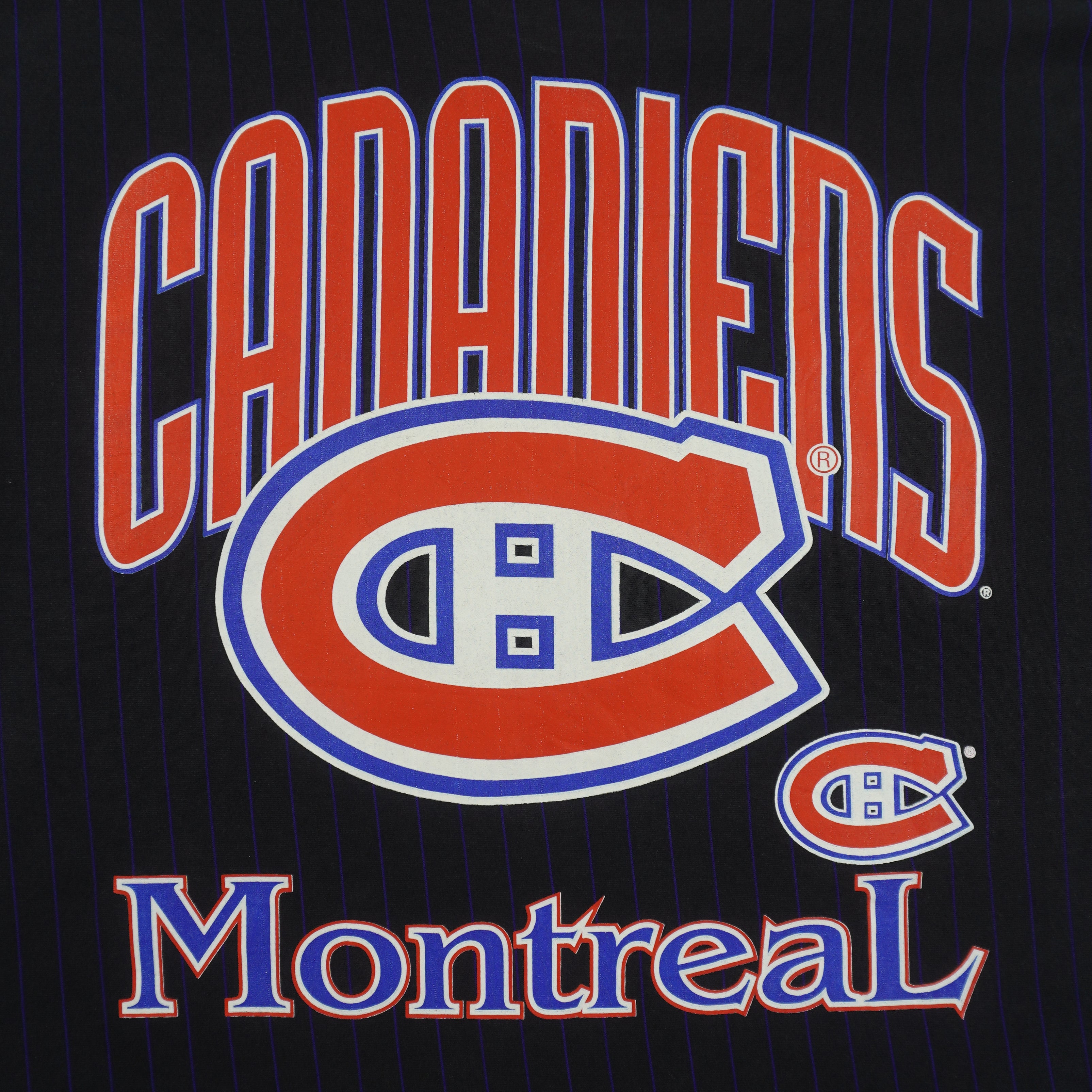 NHL (Ravens) - Montreal Canadiens Attitude On Ice Hockey Jersey 1990s Large Vintage Retro Hockey