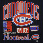 NHL (Ravens) - Montreal Canadiens Attitude On Ice Hockey Jersey 1990s Large Vintage Retro Hockey