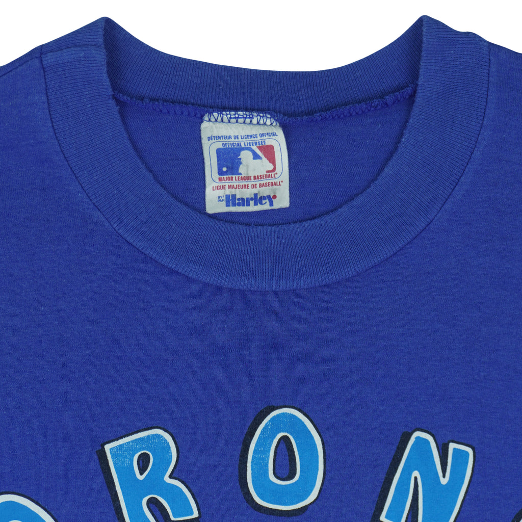 MLB (Harley) - Toronto Blue Jays Players Single Stitch T-Shirt 1992 Large Vintage Retro Baseball
