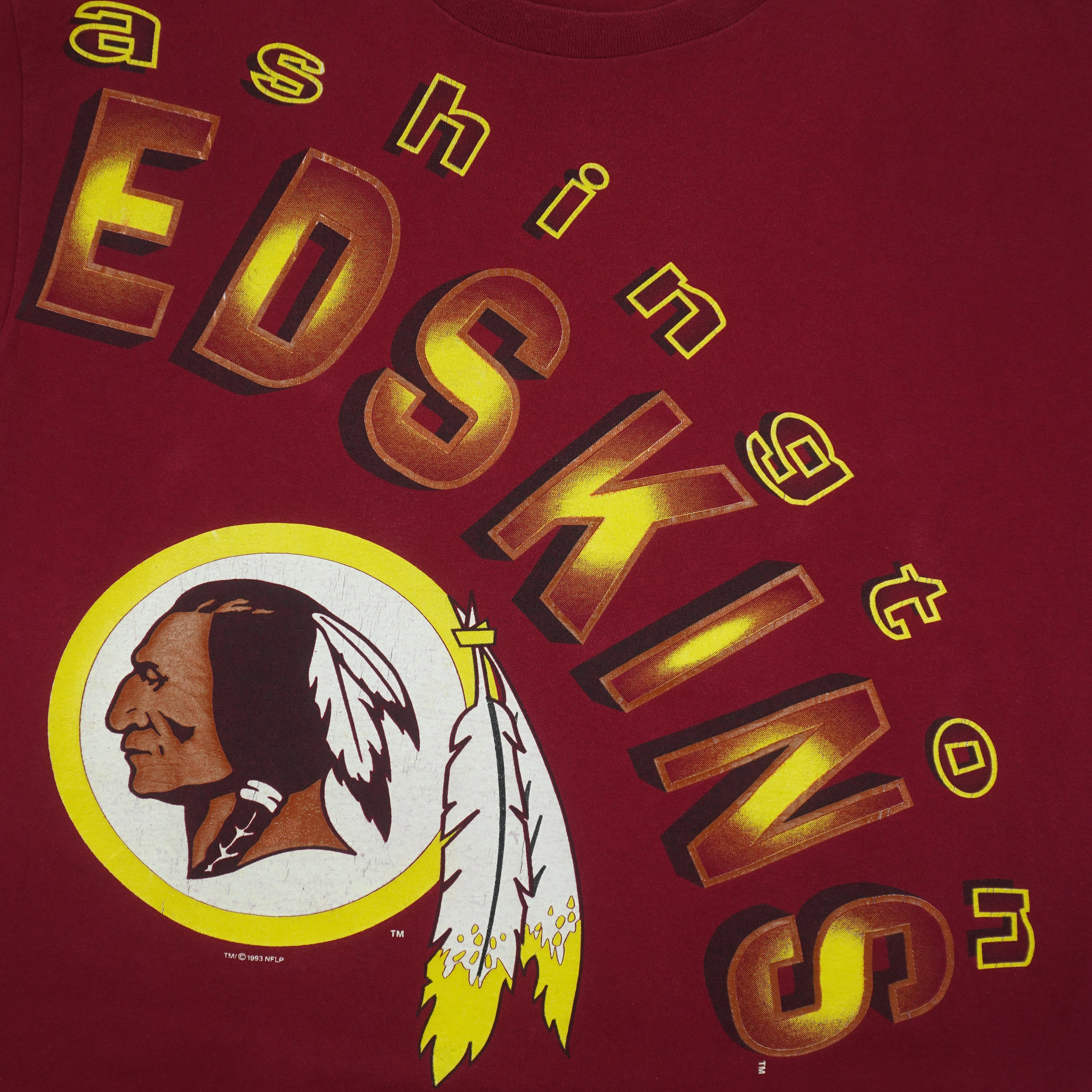 Starter - Washington Redskins Single Stitch T-Shirt 1993 X-Large Vintage Retro Football