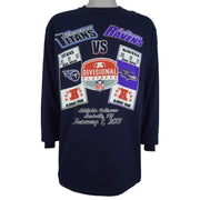 NFL (M&O) - Titans vs Ravens Divisional Playoffs Tickets Long Sleeve Shirt 2001 Large Vintage Retro Football