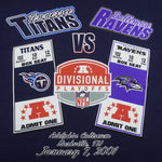 NFL (M&O) - Titans vs Ravens Divisional Playoffs Tickets Long Sleeve Shirt 2001 Large Vintage Retro Football