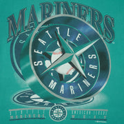 MLB (College Concept) - Seattle Mariners Single Stitch T-Shirt 1996 Large Vintage Retro Baseball