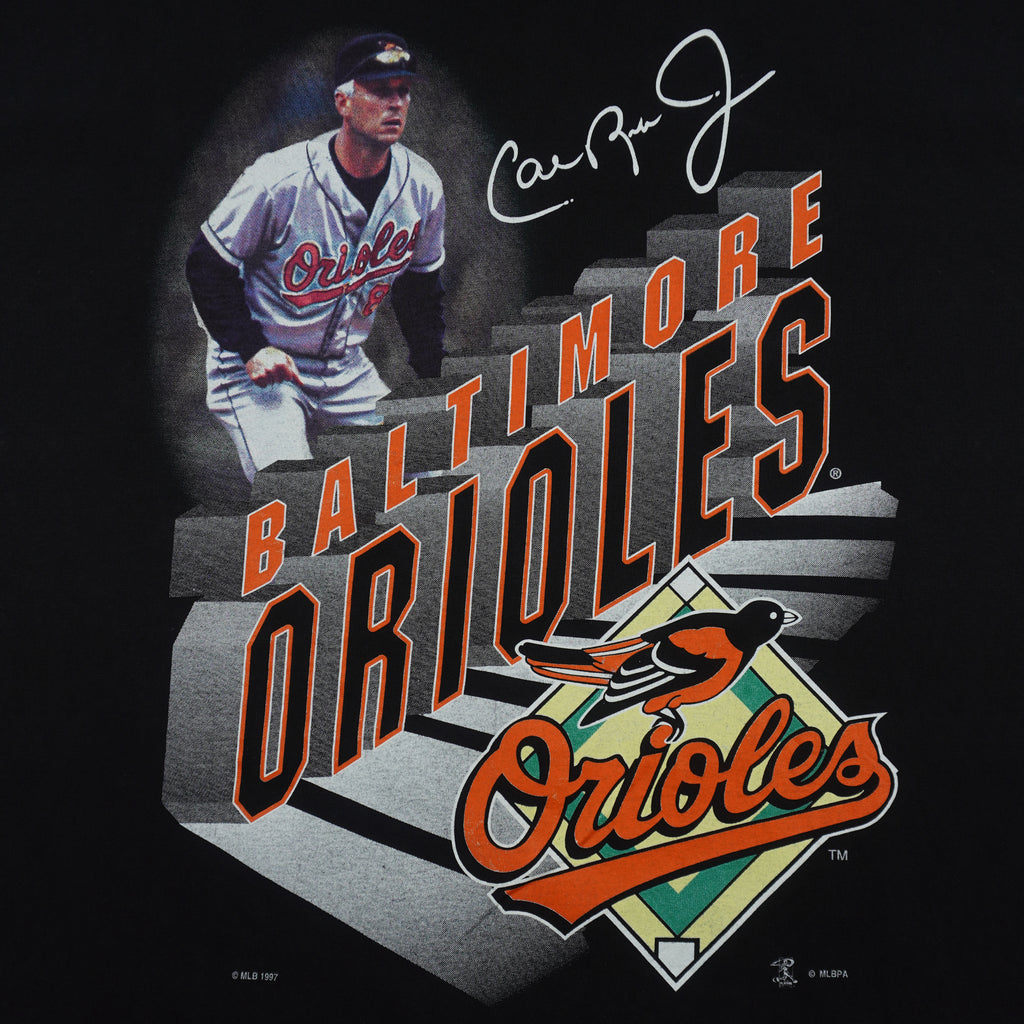 MLB (Joy Athletic) - Baltimore Orioles Cal Ripken Jr. T-Shirt 1997 X-Large Vintage Retro Baseball