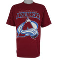 NHL (Logo 7) - Colorado Avalanche Single Stitch T-Shirt 1990s Large Vintage Retro Hockey
