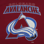 NHL (Logo 7) - Colorado Avalanche Single Stitch T-Shirt 1990s Large Vintage Retro Hockey
