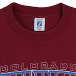 NHL (Logo 7) - Colorado Avalanche Single Stitch T-Shirt 1990s Large Vintage Retro Hockey