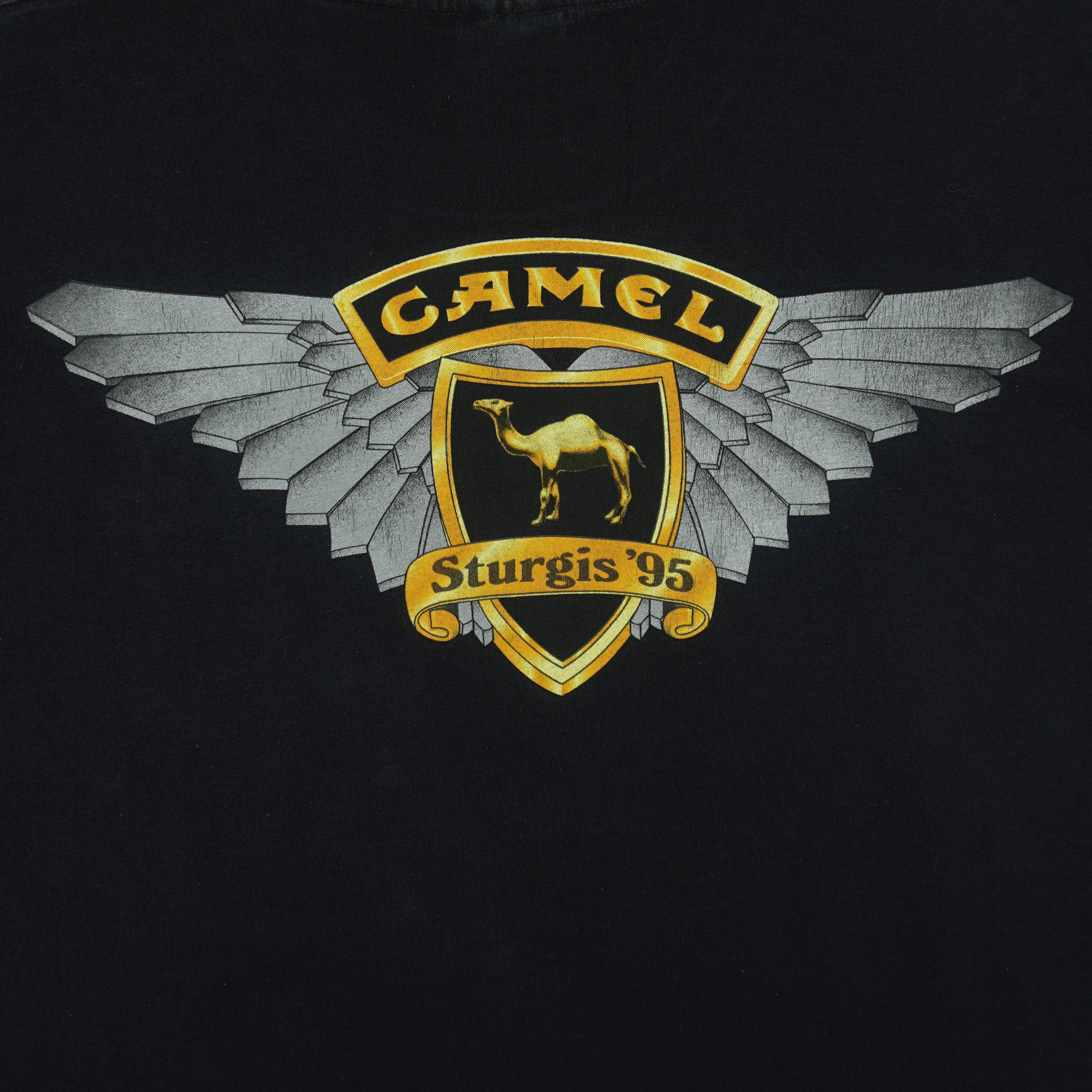 Vintage (Camel) - Black Sturgis T-Shirt 1995 X-Large Vintage Retro