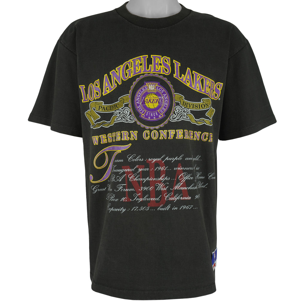 NBA (Nutmeg) - Los Angeles Lakers Western Conference T-Shirt 1990s Large Vintage Retro Basketball