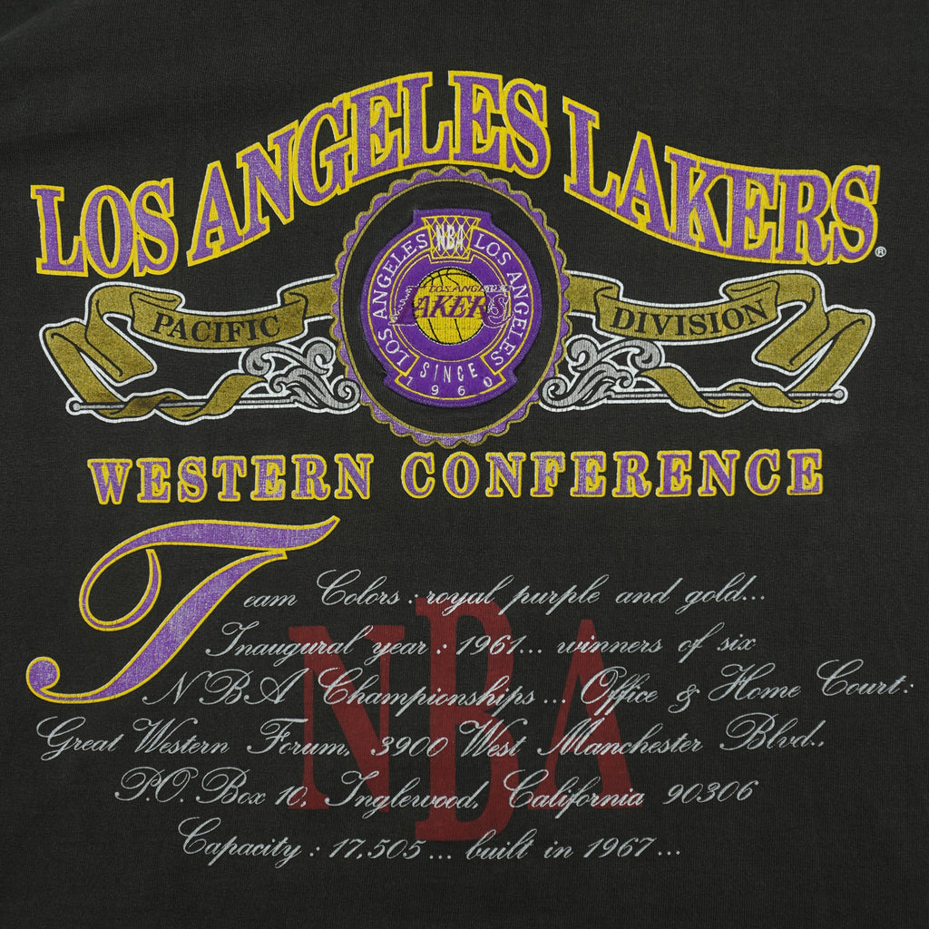 NBA (Nutmeg) - Los Angeles Lakers Western Conference T-Shirt 1990s Large Vintage Retro Basketball