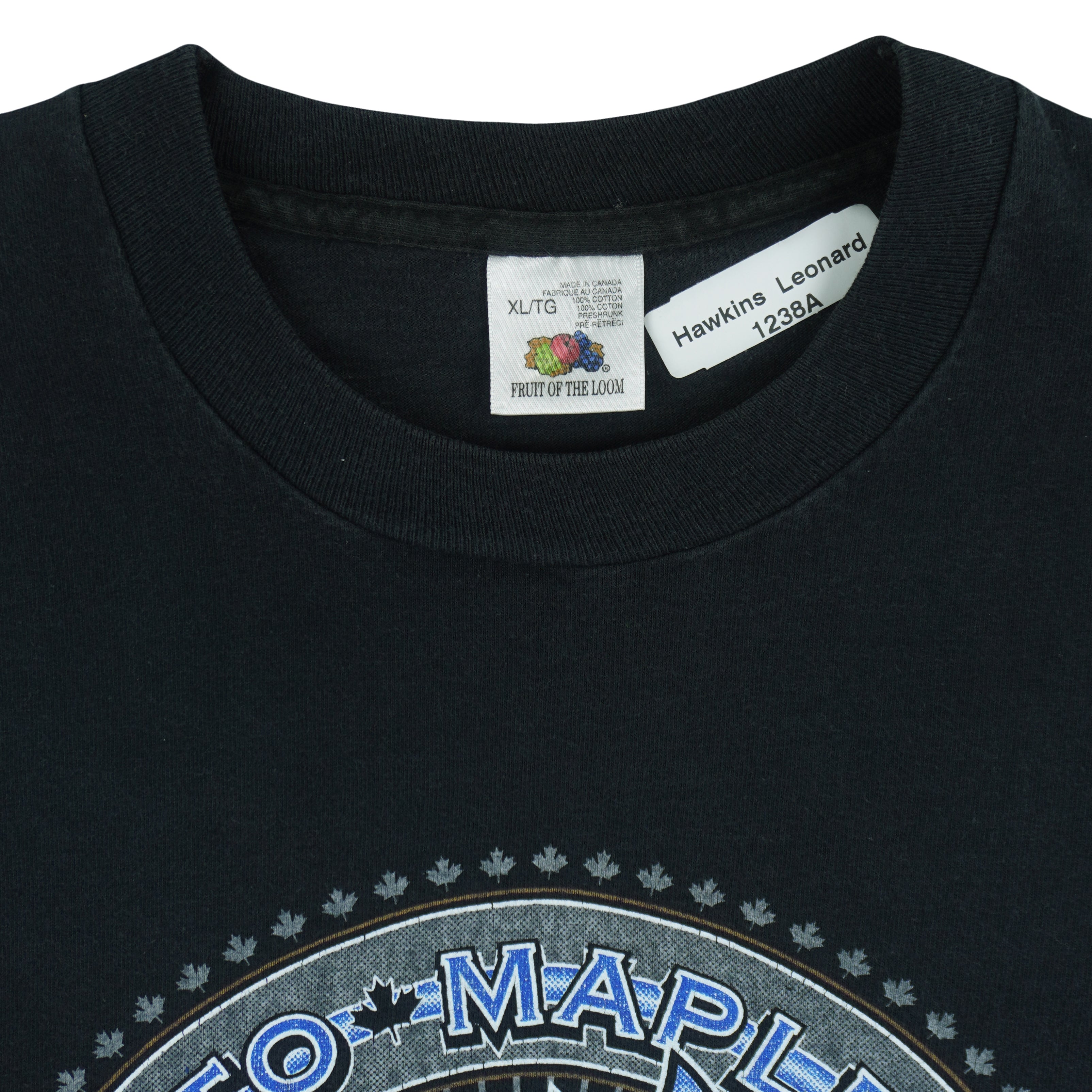 NHL - Toronto Maple Leafs Single Stitch T-Shirt 1993 X-Large Vintage Retro Hockey