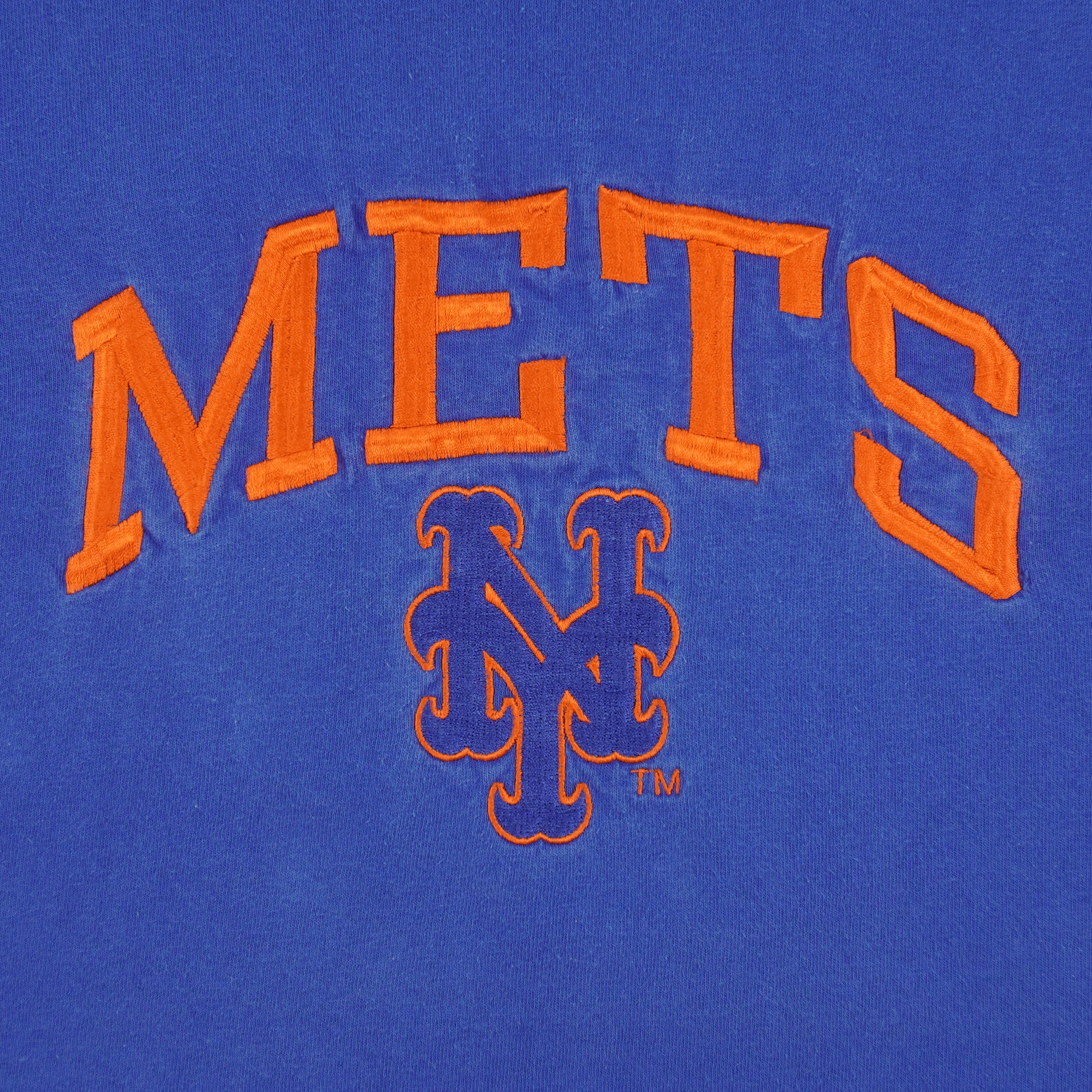 MLB (Logo 7) - New York Mets Embroidered T-Shirt 1990s X-Large Vintage Retro Baseball