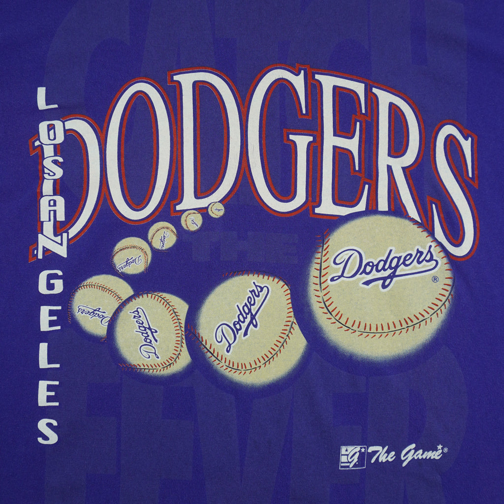 MLB (The Game) - Los Angeles Dodgers Baseball Catch The Fever T-Shirt 1990s Medium Vintage Retro Baseball