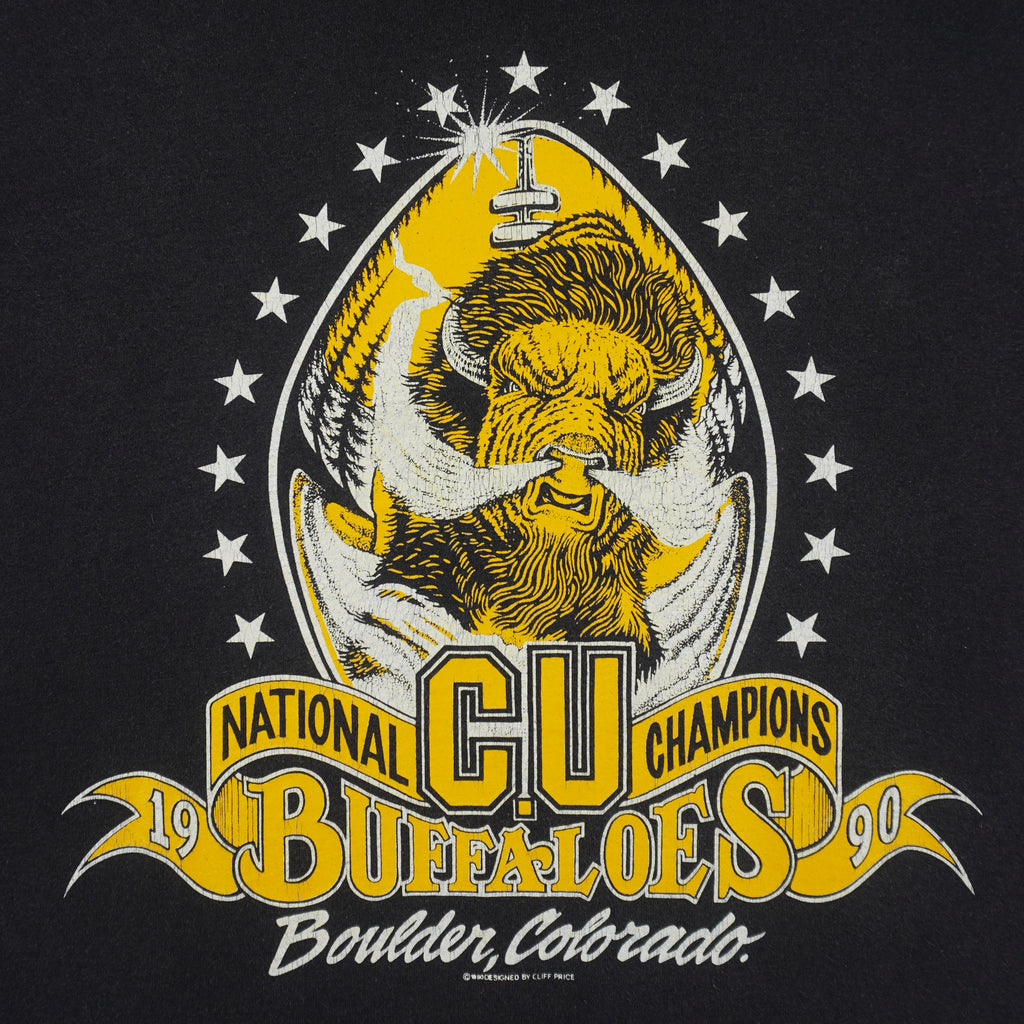 NCAA (Stedman) - Colorado Buffaloes Champions T-Shirt 1990 X-Large Vintage Retro