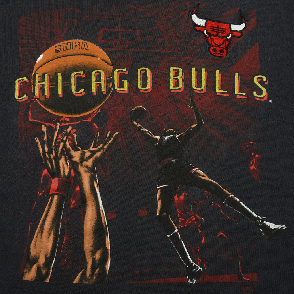 NBA (Nutmeg) - Chicago Bulls Dunk T-Shirt 1990s X-Large Vintage Retro Basketball