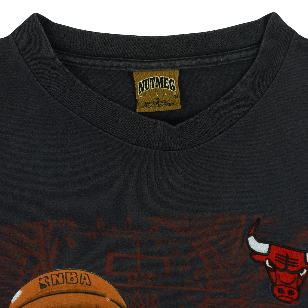 NBA (Nutmeg) - Chicago Bulls Dunk T-Shirt 1990s X-Large Vintage Retro Basketball