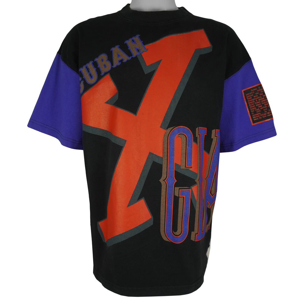 NMLB (NBT) - Cubans X Giants Baseball Team T-Shirt 1990s Large Vintage Retro Baseball