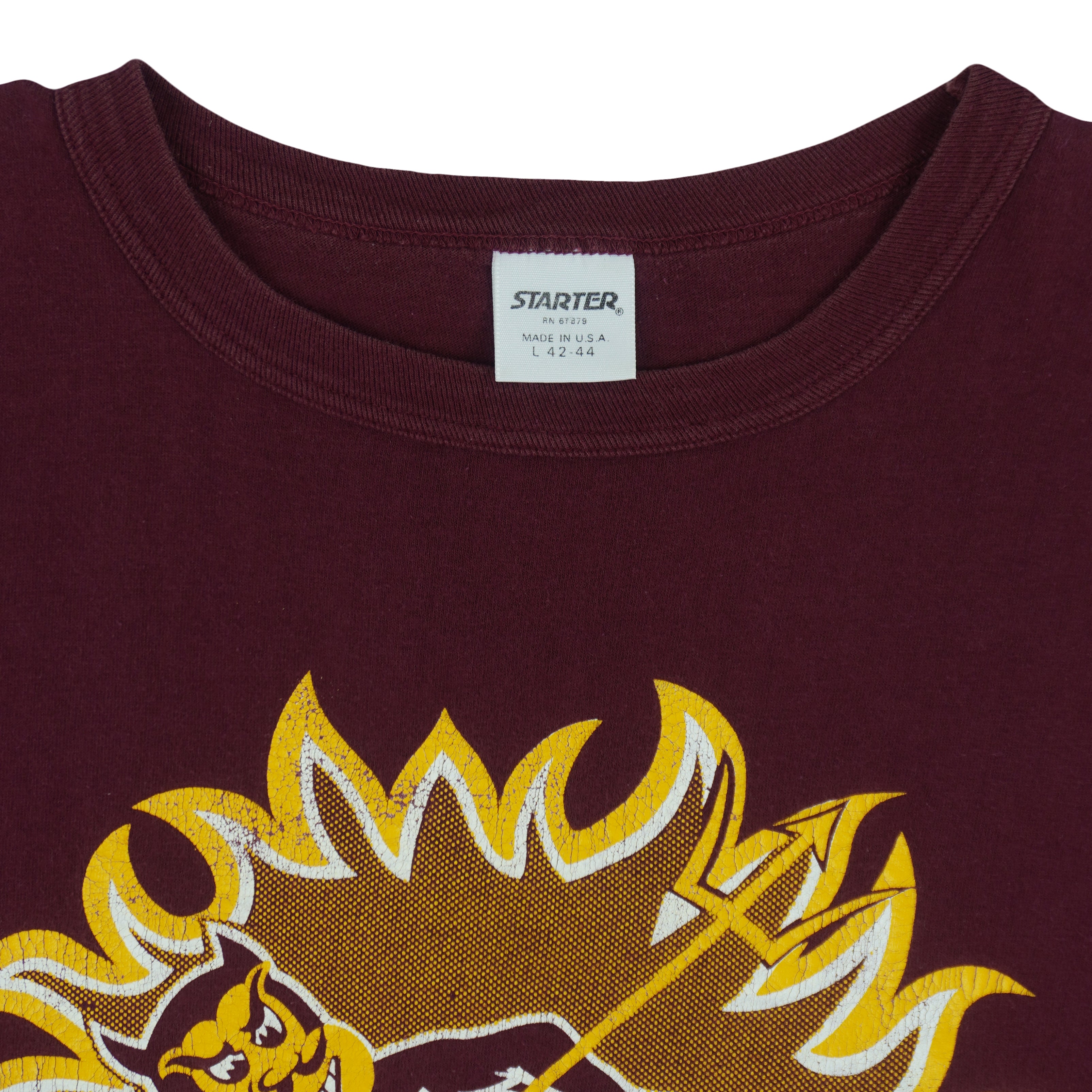 Starter - Arizona State Sun Devils Single Stitch T-Shirt 1990s Large Vintage Retro