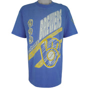 MLB (American Favorites) - Milwaukee Brewers T-Shirt 1990s Large Vintage Retro Baseball