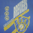 MLB (American Favorites) - Milwaukee Brewers T-Shirt 1990s Large Vintage Retro Baseball