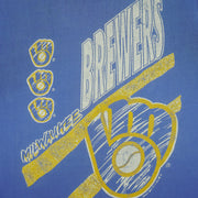 MLB (American Favorites) - Milwaukee Brewers T-Shirt 1990s Large Vintage Retro Baseball