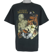 NFL (Nutmeg) - Pittsburgh Steelers Lagacy T-Shirt 1993 Large Vintage Retro Football