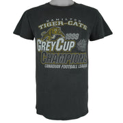 CFL (Tultex) - Hamilton Tiger-Cats Grey Cup T-Shirt 1999 Small Vintage Retro Football