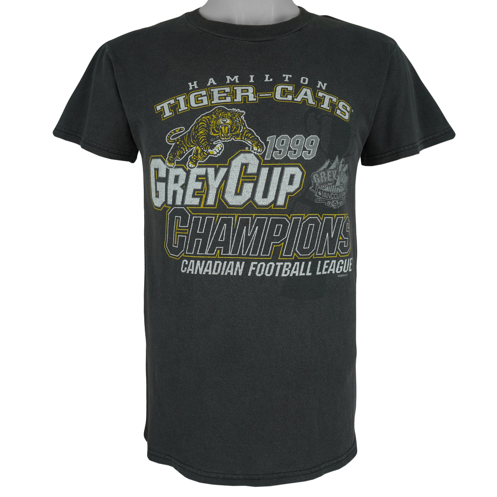 CFL (Tultex) - Hamilton Tiger-Cats Grey Cup T-Shirt 1999 Small Vintage Retro Football