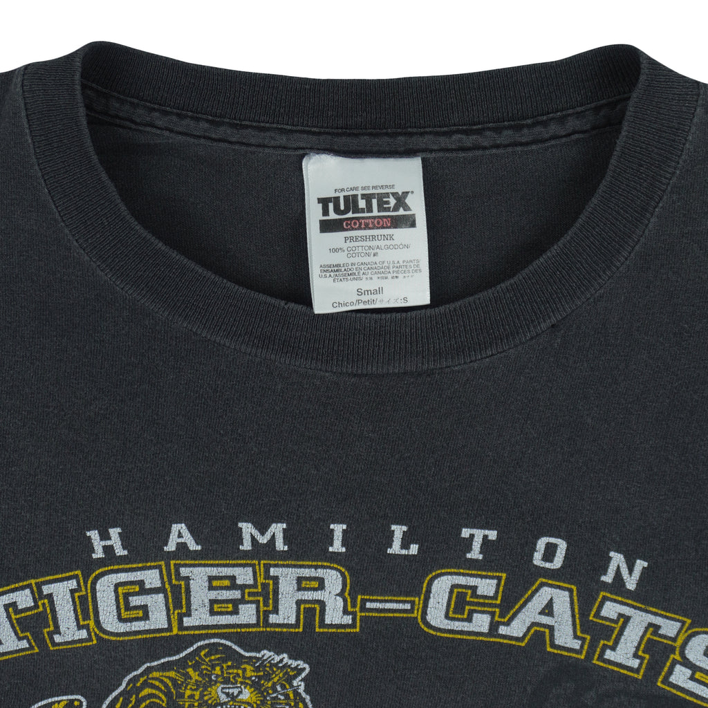 CFL (Tultex) - Hamilton Tiger-Cats Grey Cup T-Shirt 1999 Small Vintage Retro Football