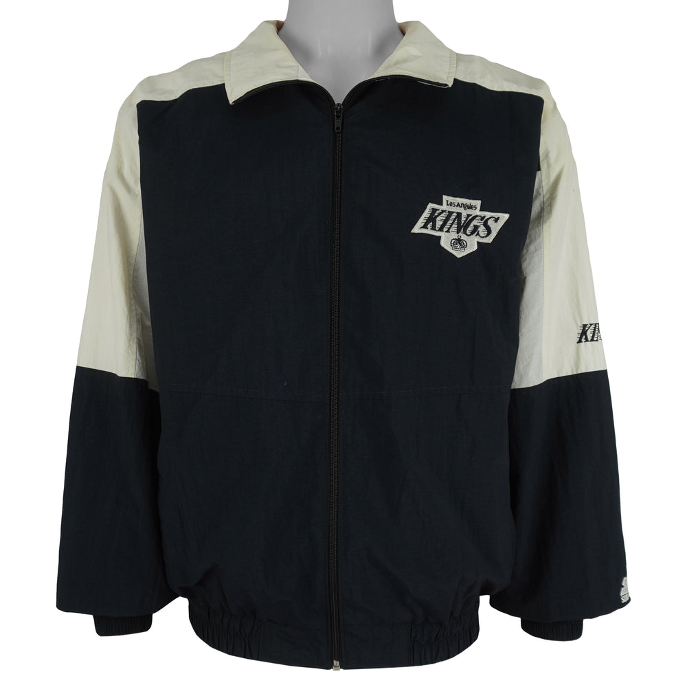 Starter - Los Angeles Kings Zip-Up Windbreaker 1990s Large Vintage Retro Hockey