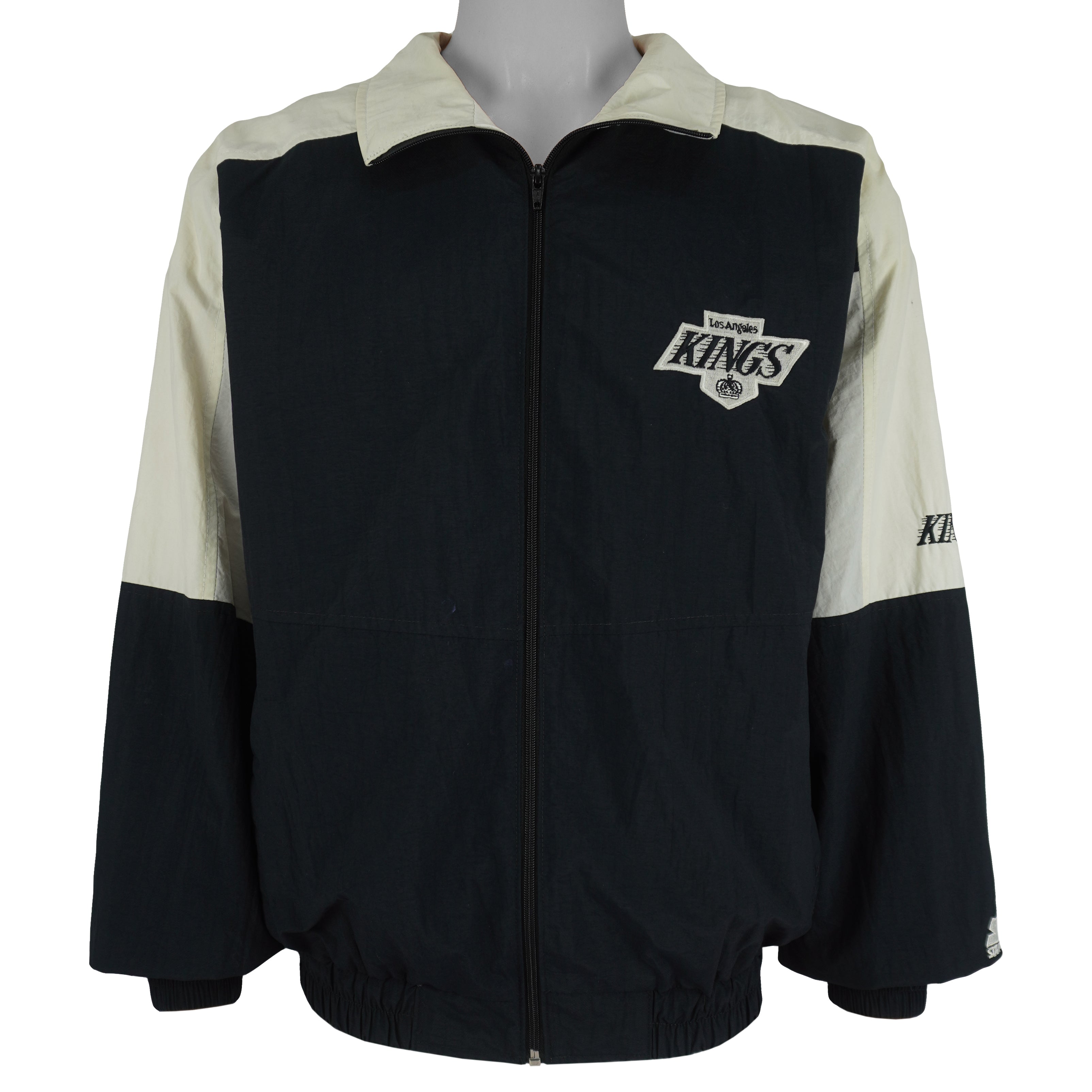 Starter - Los Angeles Kings Zip-Up Windbreaker 1990s Large Vintage Retro Hockey