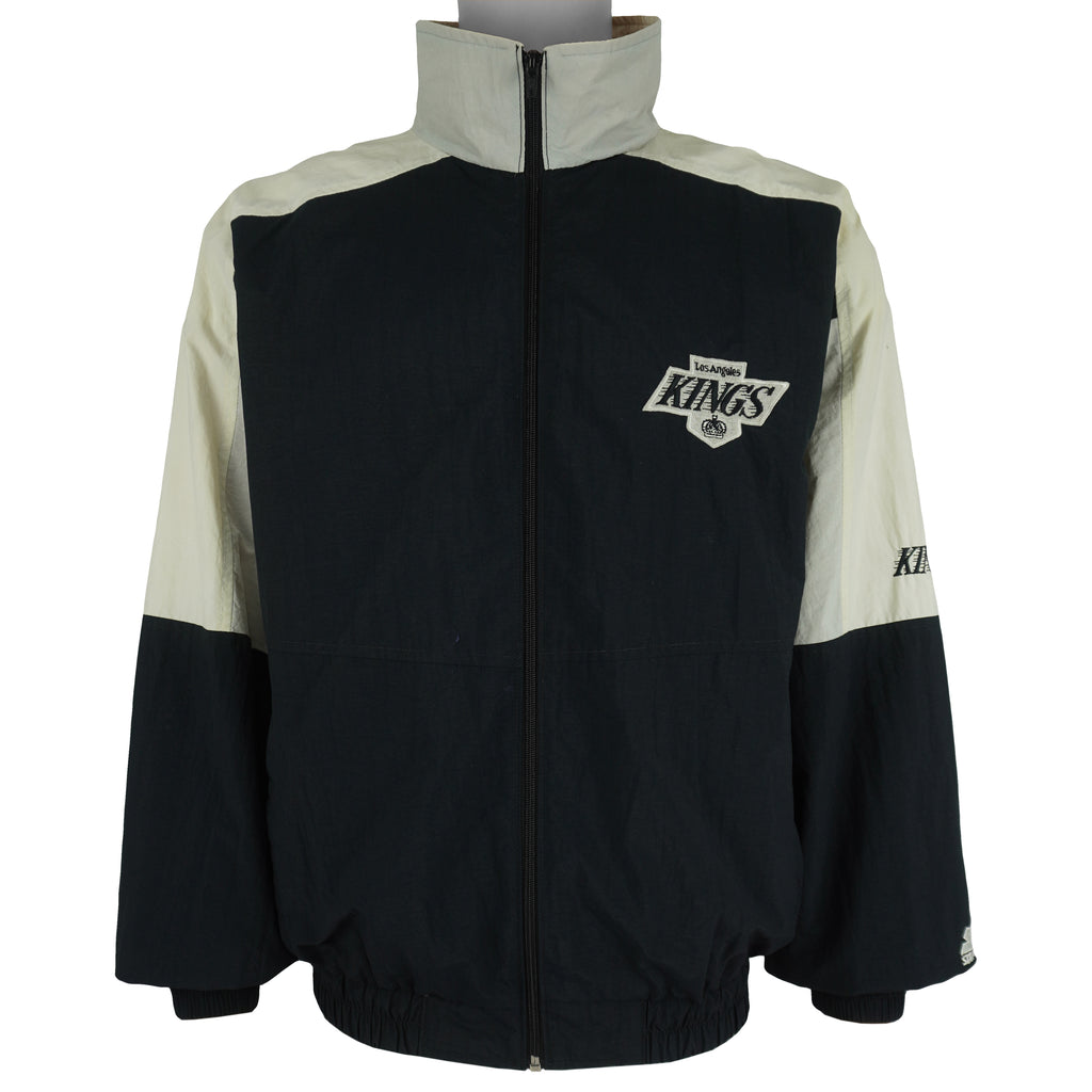 Starter - Los Angeles Kings Zip-Up Windbreaker 1990s Large Vintage Retro Hockey