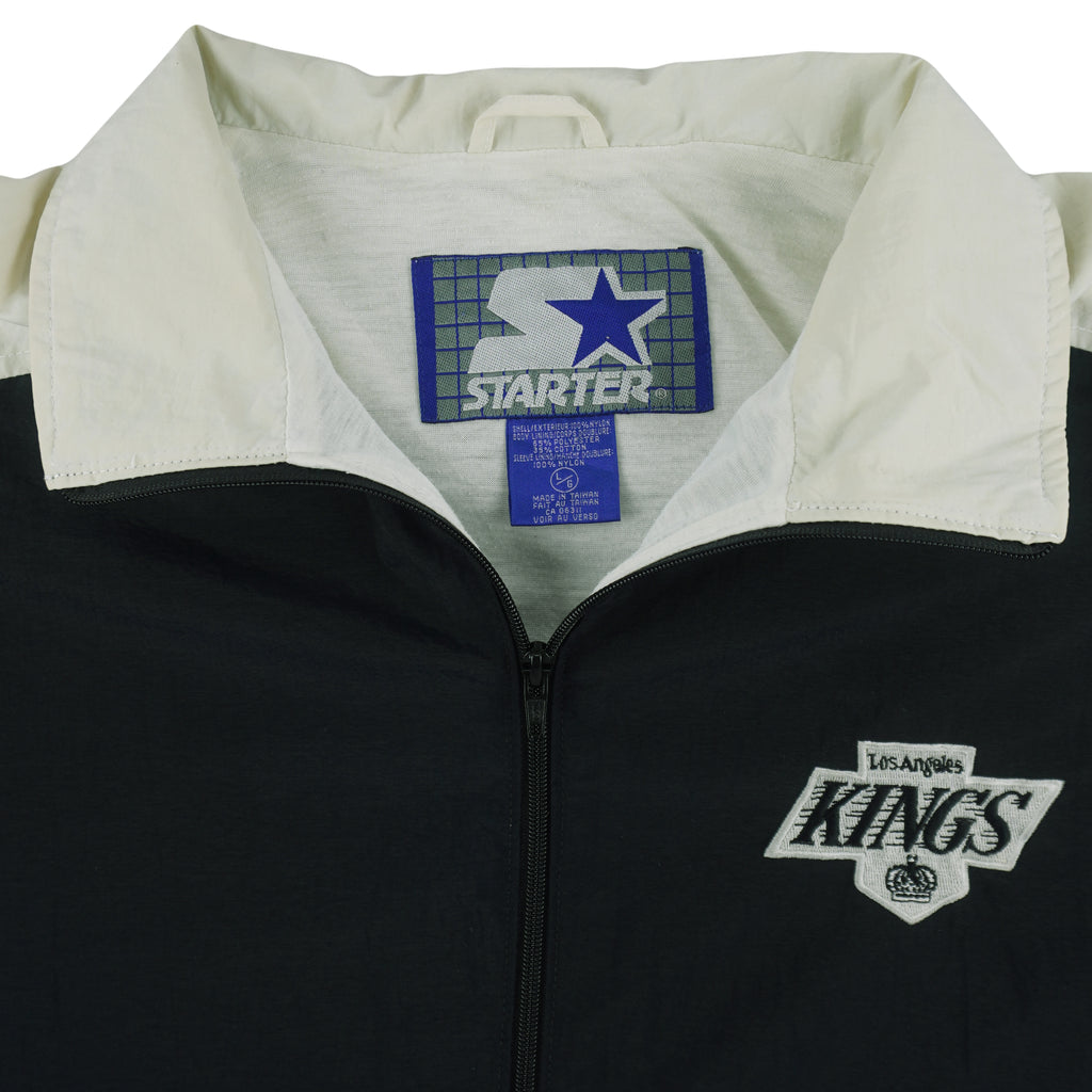 Starter - Los Angeles Kings Zip-Up Windbreaker 1990s Large Vintage Retro Hockey