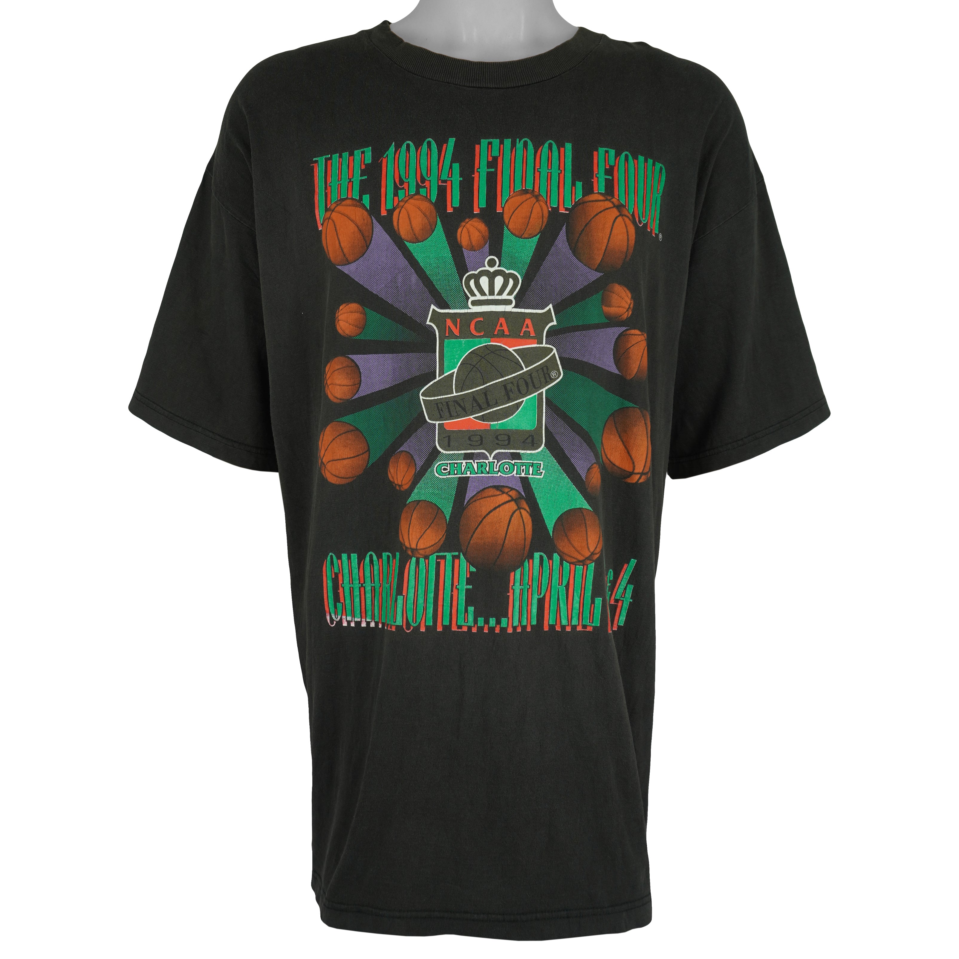 NCAA (Logo 7) - Final Four Charlotte T-Shirt 1994 Large Vintage Retro