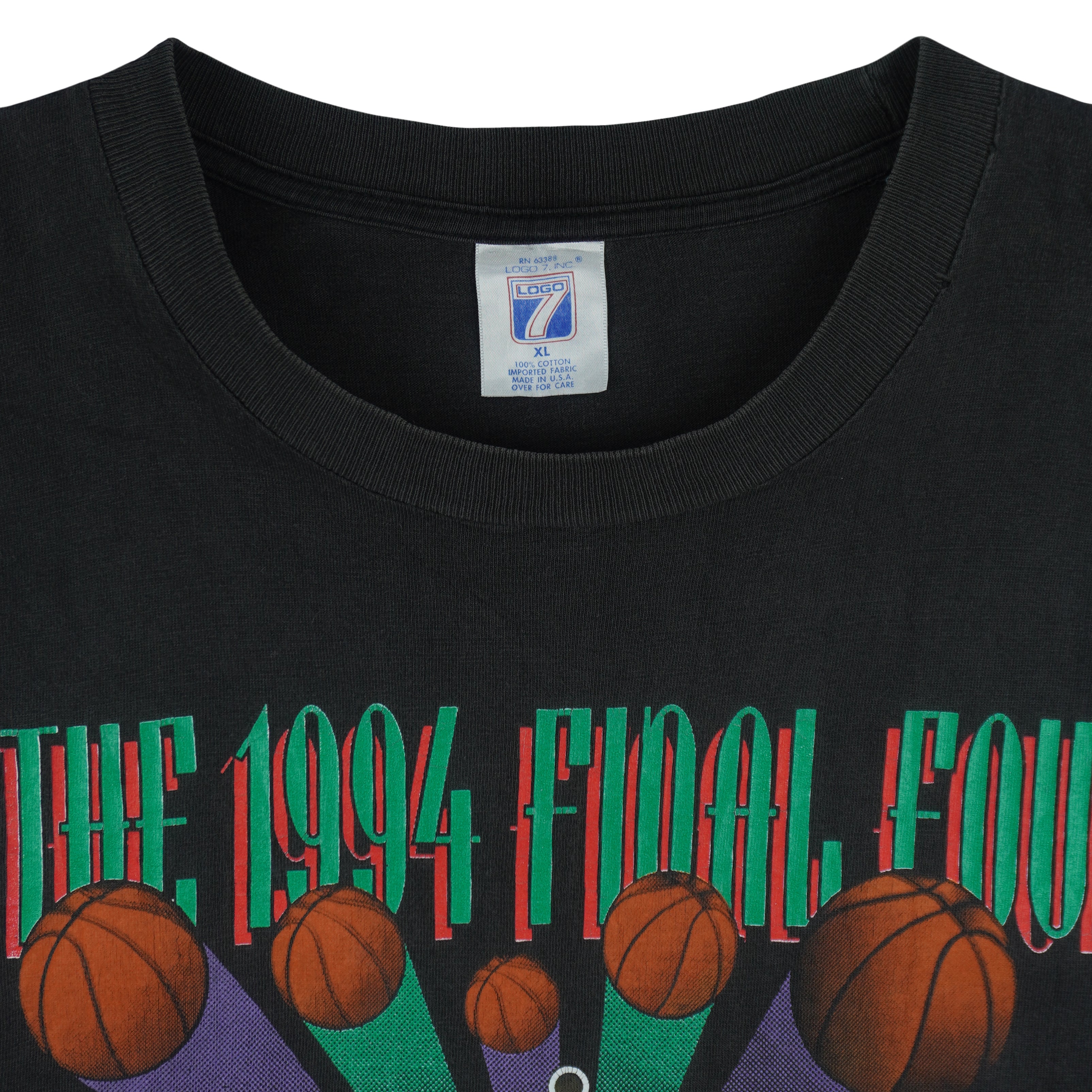 NCAA (Logo 7) - Final Four Charlotte T-Shirt 1994 Large Vintage Retro