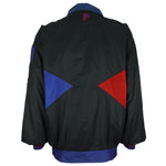 NBA (Pro Player) - Black, Blue & Red Philadelphia 76ers Zip-Up Windbreaker 1990s Large Vintage Retro Basketball