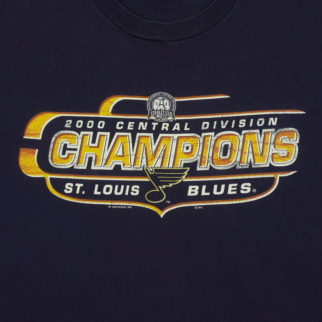 NHL (Lee Sport) - St. Louis Blues Champions T-Shirt 2000 XX-Large Vintage Retro Hockey