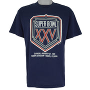 NFL (Trench) - Super Bowl XXV Tampa Stadium T-Shirt 1991 X-Large Vintage Retro Football