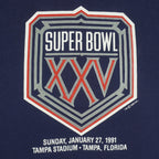 NFL (Trench) - Super Bowl XXV Tampa Stadium T-Shirt 1991 X-Large Vintage Retro Football