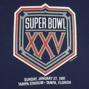 NFL (Trench) - Super Bowl XXV Tampa Stadium T-Shirt 1991 X-Large Vintage Retro Football