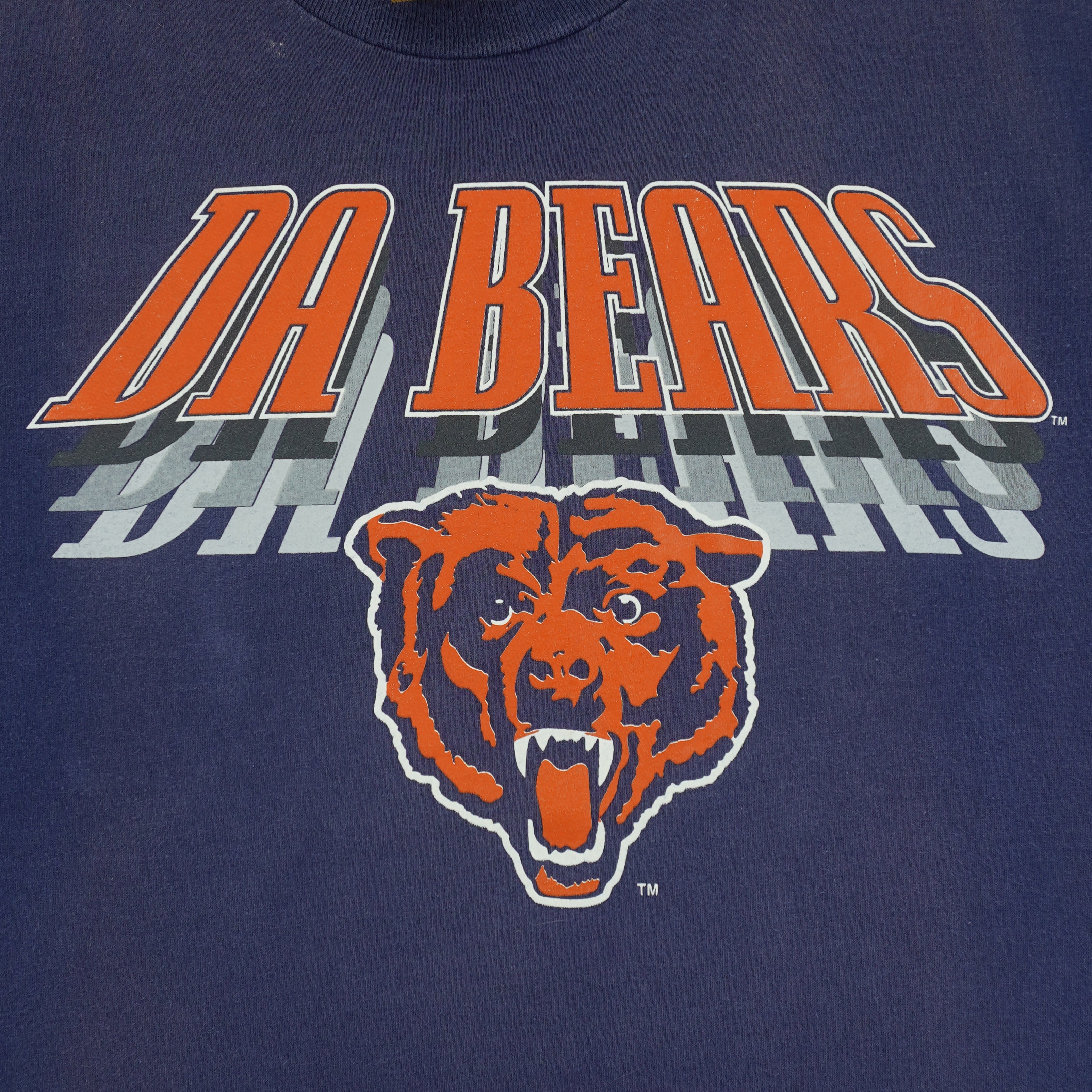 NFL (Nutmeg) - Da Bears Single Stitch T-Shirt 1990s Large Vintage Retro Football