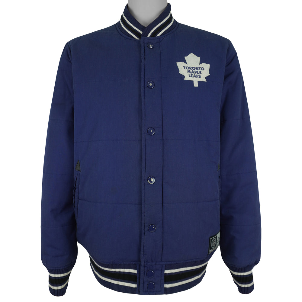 NHL (Majestic) - Toronto Maple Leafs Puffer Jacket 1990s X-Large Vintage Retro Hockey