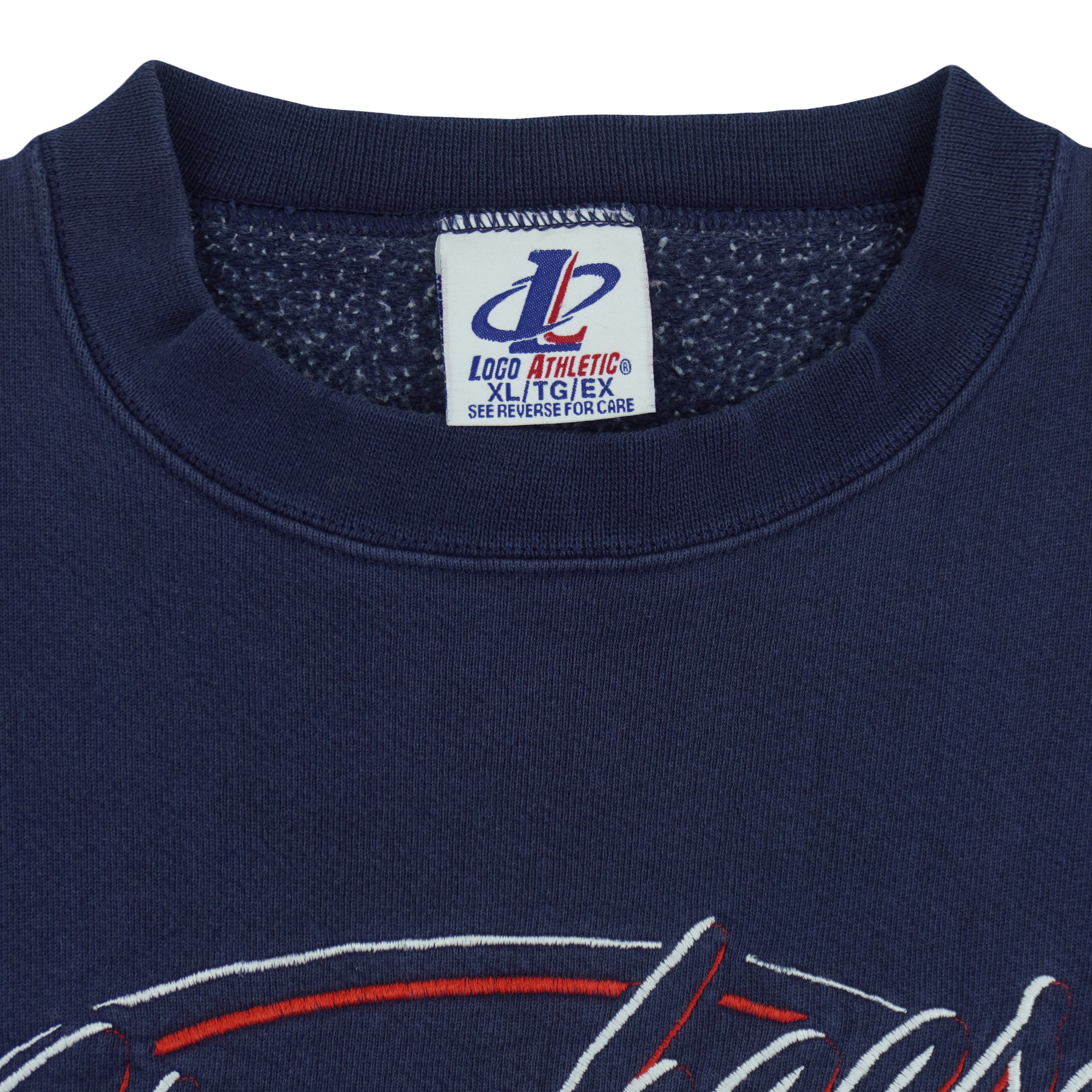 MLB (Logo Athletic) - New York Yankees Embroidered Crew Neck Sweatshirt 1990s X-Large Vintage Retro Baseball