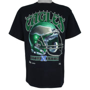 NFL (Salem) - Philadelphia Eagles Helmet Single Stitch T-Shirt 1992 Large Vintage Retro Football