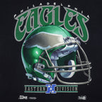 NFL (Salem) - Philadelphia Eagles Helmet Single Stitch T-Shirt 1992 Large Vintage Retro Football